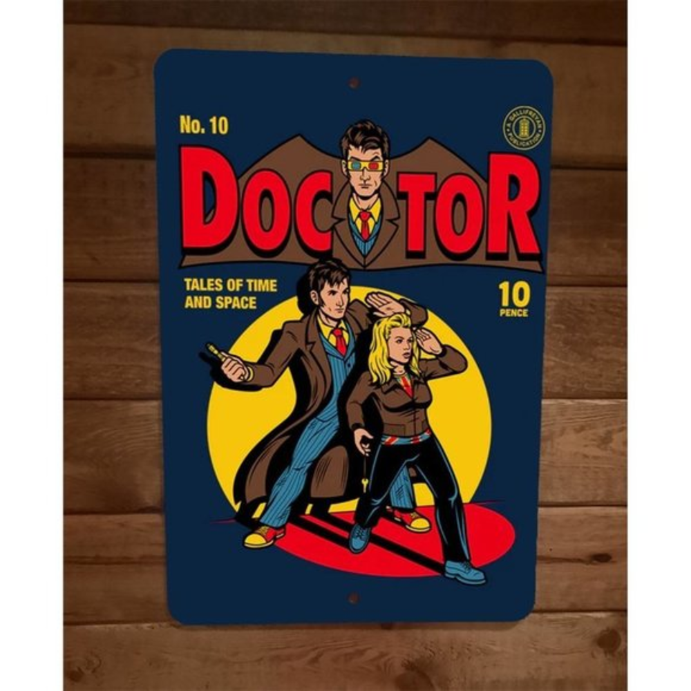 Doctor Who Comics No 10 Parody 8x12 Metal Wall Sign